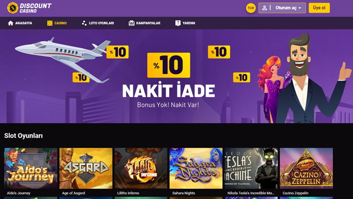 Discountcasino web giriş ekranı